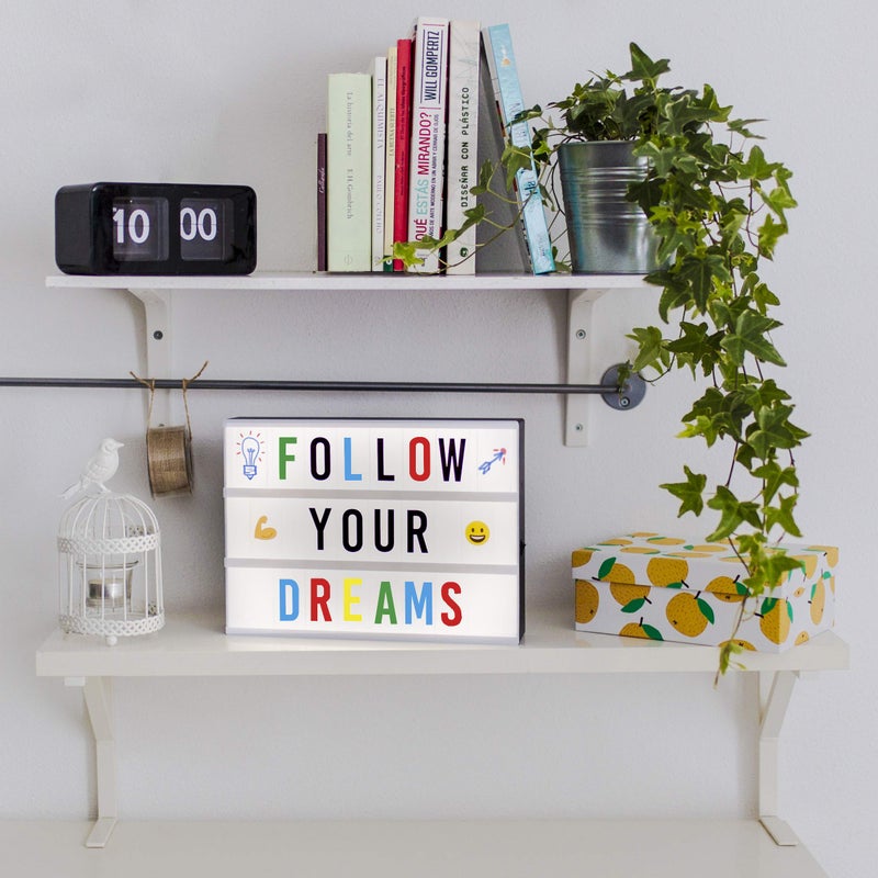 BONNYCO Cinema Light Box with 400 Letters, Symbols, Emojis, 2 Markers and USB. Led Light Box Home Decor, Room Decor. Cinema Led Sign Letters Board, Novelty Gifts Christmas, Birthdays. Marquee Lightbox - Image 5